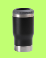 "Copo Térmico Termolong Preto 420ml – Tecnologia de isolamento térmico de 6 horas para bebidas geladas.