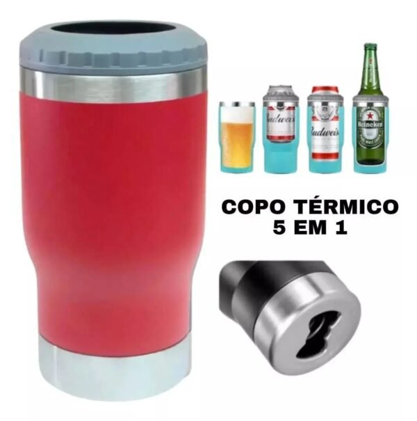 Copo Térmico Termolong Vermelho 420ml – Manutenção de temperatura por até 6 horas
