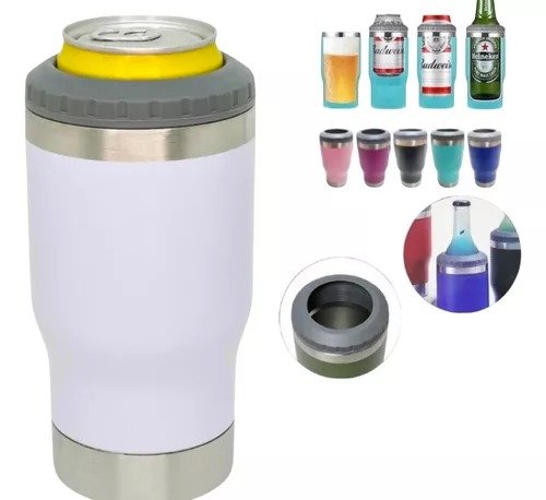 Copo Térmico Termolong Branco 420ml – Aço inox e isolamento térmico para bebidas geladas