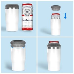 Copo Térmico Termolong Branco 420ml – Aço inox e isolamento térmico para bebidas geladas