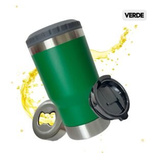 Copo Térmico Termolong Verde 420ml – Aço inox e isolamento térmico para bebidas geladas